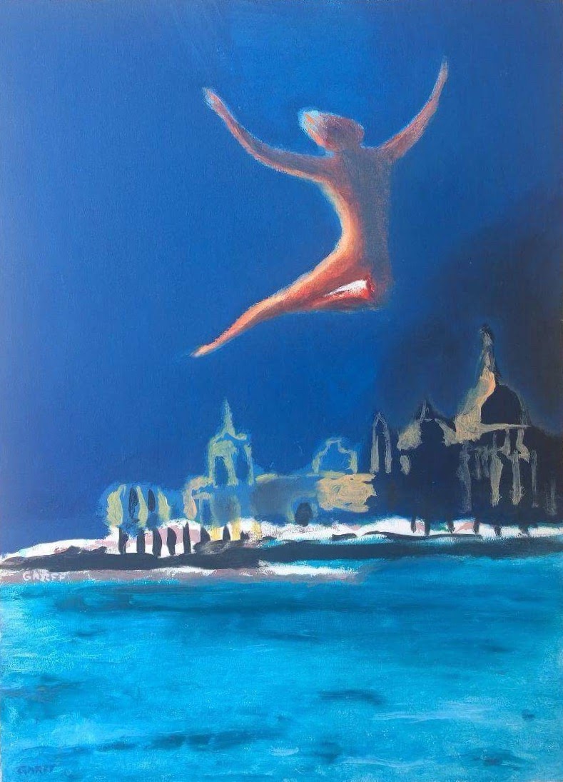 Gratitude portrays an allegory of joy and beauty flying over the Canal Grande channel in Venice. Oil on wood artwork. The contemporary artist Enrico Garff expressed the incarnation of bliss in this painting. that makes a masterpiece out of it.