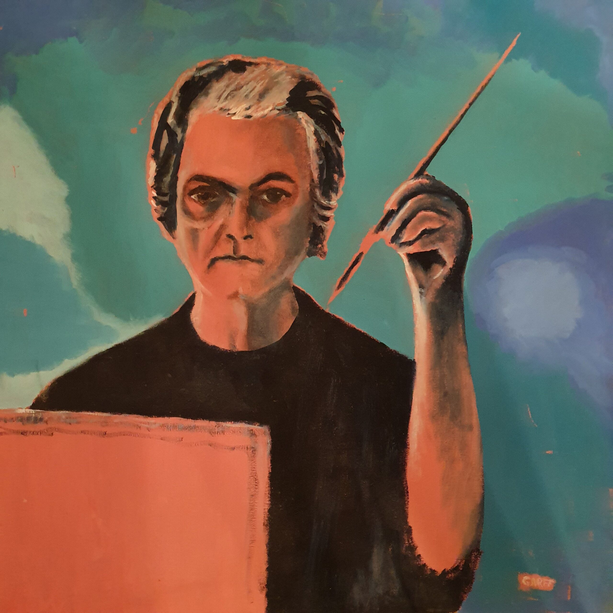 Self portrait created by contemporary Art Master EnricoGarff currently residing in Helsinki, Suono Finland. This masterpiece artwork is an oil con canvas painting dated year 2013