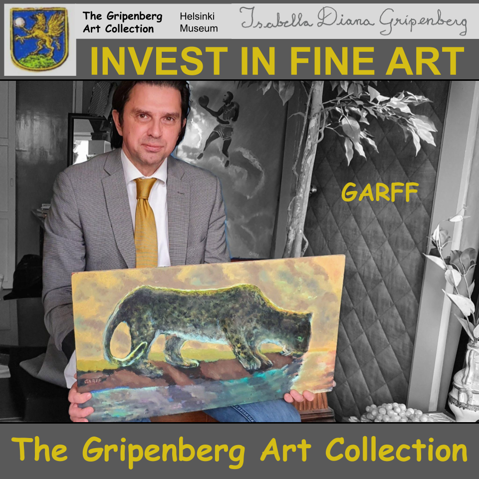 The Contemporary Fine Art Collection in Helsinki of the Baroness Isabella Gripenberg includes many artworks of the Maestro Enrico Garff. The Fine Art Collection is a Modern Art Museum inheriting the history of noble lineage that contributed to settling Finland's National Foundations..The Gallery is enriching its value adding NFT creations and Digital Art to the collection.