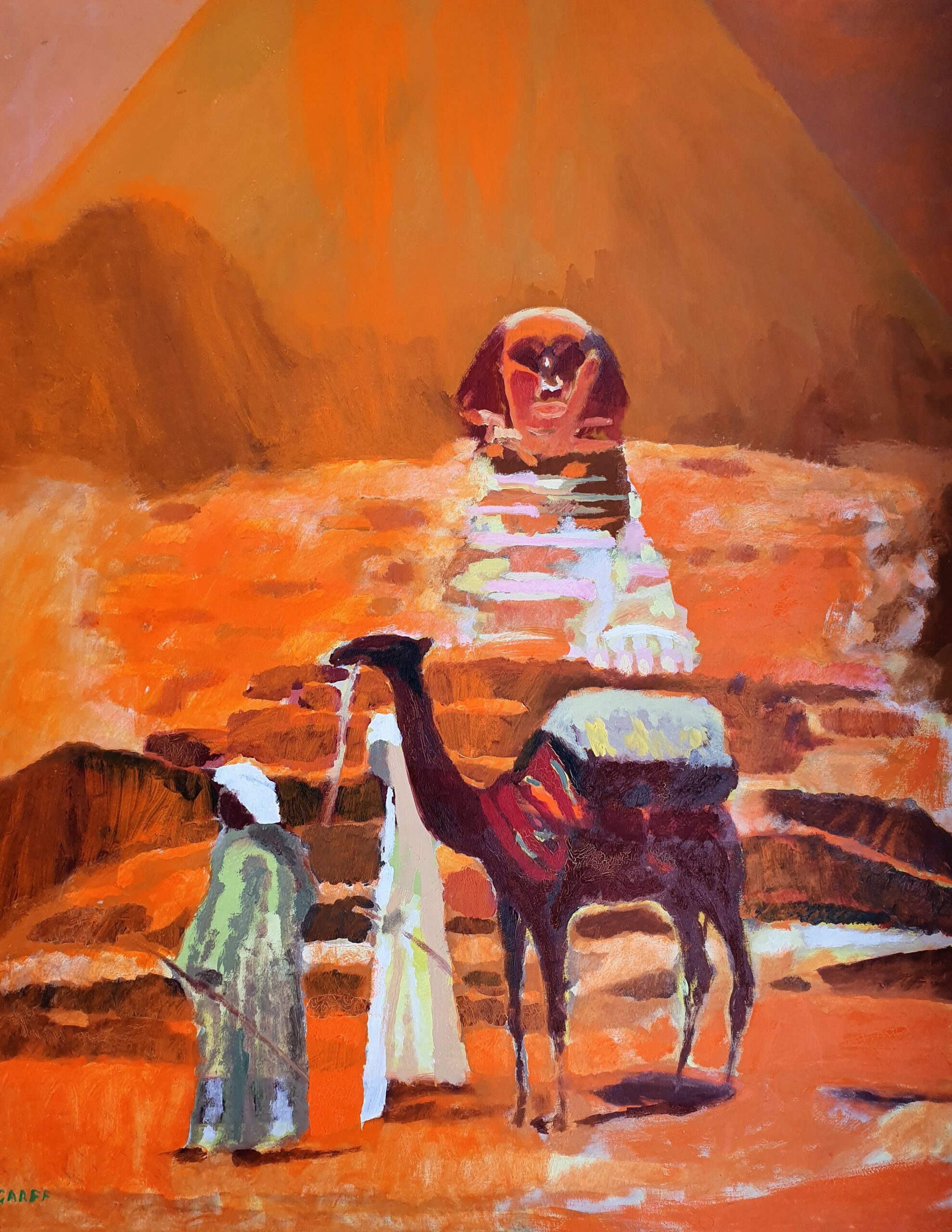 Egypt Light is a painting highlighting the mystery of the Ancient buildings like the Great Sphinx of Giza located in the Necropolis not far from Cairo. His art portrays the ancient architecture adding a contemporary insight the monument. Artist to invest in. Invest in Fineart. A Contemporary Art Master. A Modern Art Masterpiece.